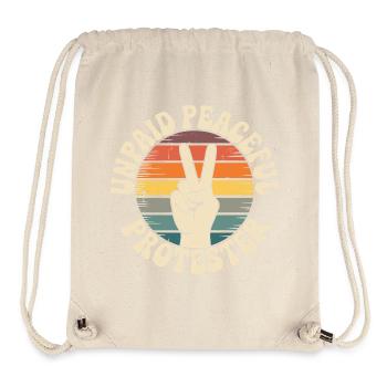 Unpaid Peaceful Protester Activist Saying Demo - Stanley/Stella Recycled Gym Bag - natural - Front