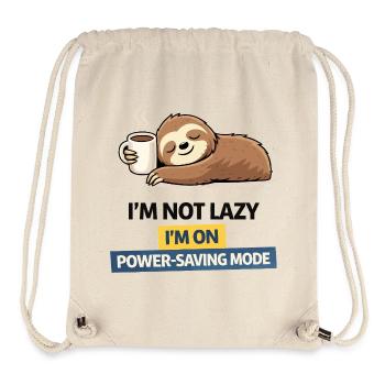 Sloth Power Saving Mode Tee - Stanley/Stella Recycled Gym Bag - natural - Front