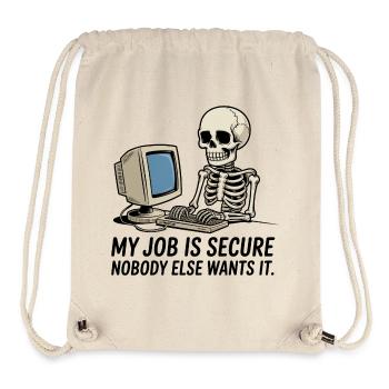 Squelette sur la sécurité au travail informatique PC - Sac à cordon recyclé Stanley/Stella - blanc naturel - Devant