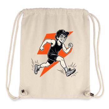 Cooles Laufshirt Blitz Runner Motiv für Sportler - Stanley/Stella recycelter Gym Bag - Naturweiß - Vorne