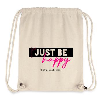 Happy - Bonne humeur - Heureux sa fascicule XO608 - Sac à cordon recyclé Stanley/Stella - blanc naturel - Devant