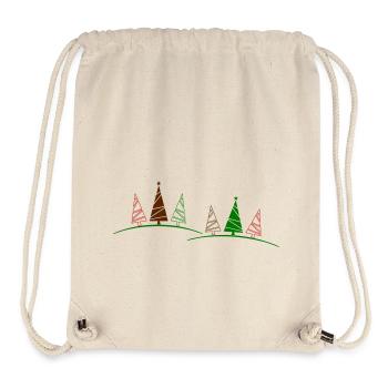 Sapins de Noël - Sac à cordon recyclé Stanley/Stella - blanc naturel - Devant