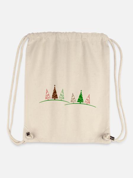 Weihnachtsbäume - Stanley/Stella recycelter Gym Bag - Naturweiß
