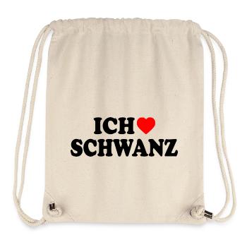Ich liebe schwanz - Stanley/Stella recycelter Gym Bag - Naturweiß - Vorne