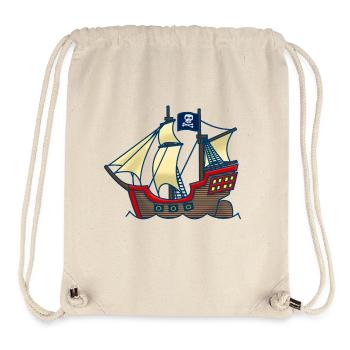 Piratenschiff - Stanley/Stella recycelter Gym Bag - Naturweiß - Vorne
