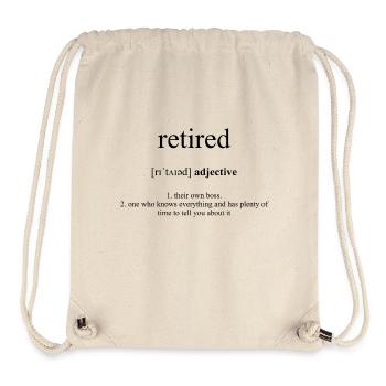 Retired (pensioniert) Definition Dictionary - Stanley/Stella Recycled Gym Bag - natural - Front