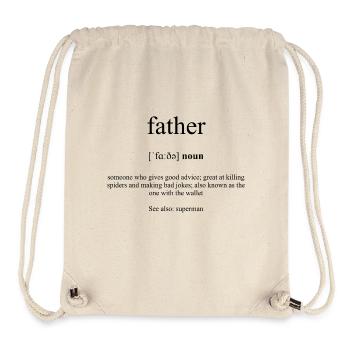 Father (Vater) Definition Dictionary - Stanley/Stella Recycled Gym Bag - natural - Front