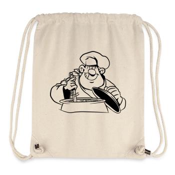 cuire cuisine bande dessinée drôle - Sac à cordon recyclé Stanley/Stella - blanc naturel - Devant