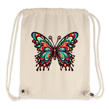 Vibrant Comic Butterfly - Stanley/Stella Recycled Gym Bag - natural - Front