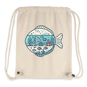 Fisch - Stanley/Stella recycelter Gym Bag - Naturweiß - Vorne