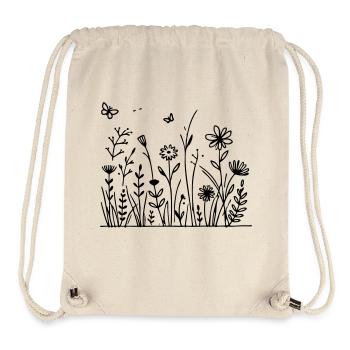 Flower meadow with butterfly - Stanley/Stella Recycled Gym Bag - natural - Front