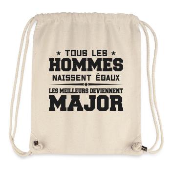 Grade major cadeau drôle militaire armée - Sac à cordon recyclé Stanley/Stella - blanc naturel - Devant