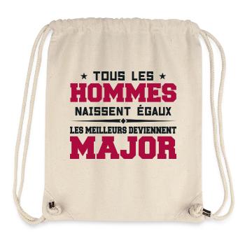 Grade major cadeau drôle militaire armée - Sac à cordon recyclé Stanley/Stella - blanc naturel - Devant