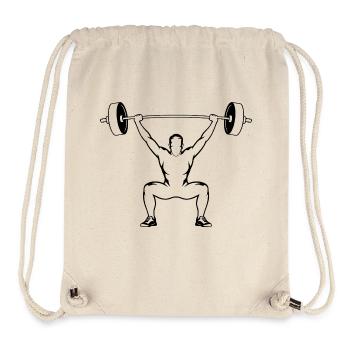 Haltérophilie - Motivation Gym - Sac à cordon recyclé Stanley/Stella - blanc naturel - Devant