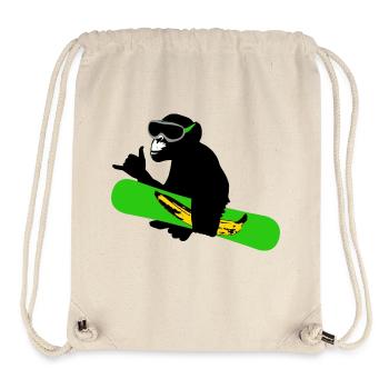 snowboard monkey - Stanley/Stella recycelter Gym Bag - Naturweiß - Vorne