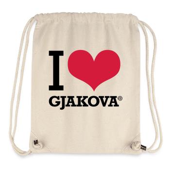 I LOVE GJAKOVA - Sac à cordon recyclé Stanley/Stella - blanc naturel - Devant