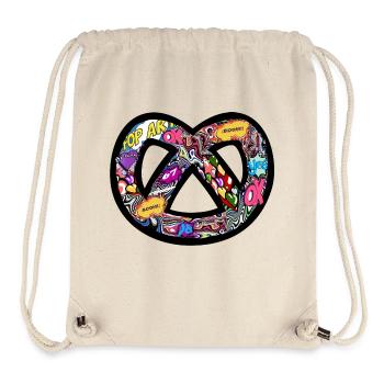 Pop-Art-Pretzel-T-Shirt-Logo - Stanley/Stella recycelter Gym Bag - Naturweiß - Vorne
