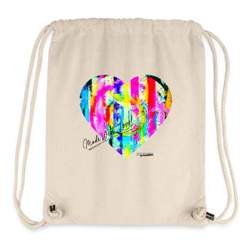 « MadeW-LOVE » par Acryl Galerie & Design - Sac à cordon recyclé Stanley/Stella - blanc naturel - Devant