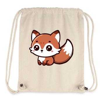 Flauschiger Genuss: Chibi Fuchs Charm - Stanley/Stella recycelter Gym Bag - Naturweiß - Vorne