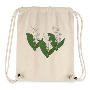 Muguet Paquet de trois - Sac à cordon recyclé Stanley/Stella - blanc naturel - Devant