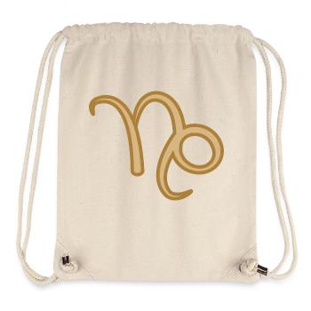 Capricorn Zodiac Symbol Two Tone Golden - Stanley/Stella Recycled Gym Bag - natural - Front