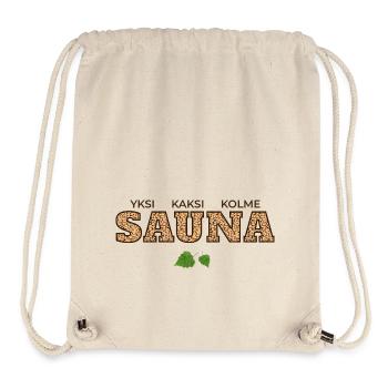 Un Deux Trois Sauna - Sac à cordon recyclé Stanley/Stella - blanc naturel - Devant