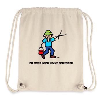 Hecke schneiden - Stanley/Stella recycelter Gym Bag - Naturweiß - Vorne