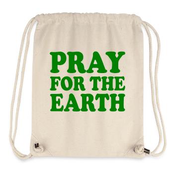 Pray for the earth - Stanley/Stella recycelter Gym Bag - Naturweiß - Vorne
