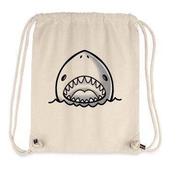 cute Shark Face with open mouth - Stanley/Stella Recycled Gym Bag - natural - Front
