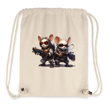 Souris laser de Mars - Sac à cordon recyclé Stanley/Stella - blanc naturel - Devant