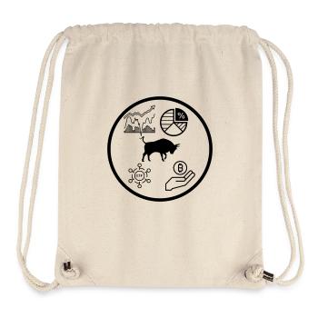 Börsenbulle - Aktien, Kryptos und ETFs - Stanley/Stella recycelter Gym Bag - Naturweiß - Vorne