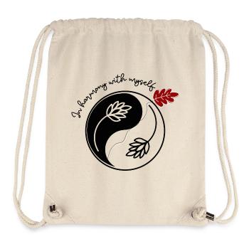 Modern & stylish "In Harmony with myself" - Stanley/Stella Recycled Gym Bag - natural - Front