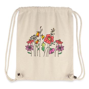 Flowers - Stanley/Stella Recycled Gym Bag - natural - Front