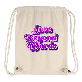 Love beyond words - Stanley/Stella recycelter Gym Bag - Naturweiß - Vorne