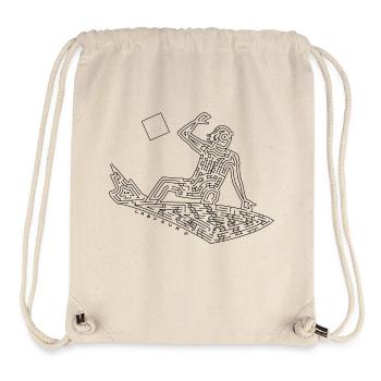 Surfer Maze (schwarze Version) - Stanley/Stella recycelter Gym Bag - Naturweiß - Vorne
