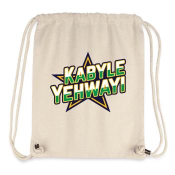 Kabyle Yehwayi (Kabyle Bien Fait, Je Le Veux) - Sac à cordon recyclé Stanley/Stella - blanc naturel - Devant