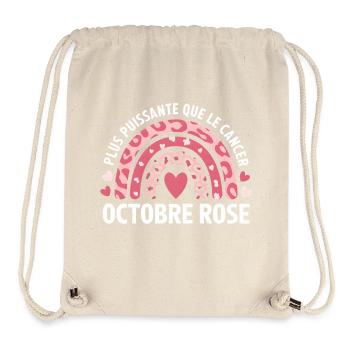 Pink October 2024 Breast Cancer Month - Stanley/Stella Recycled Gym Bag - natural - Front