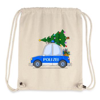 Polizeiauto Weihnachten - Stanley/Stella recycelter Gym Bag - Naturweiß - Vorne