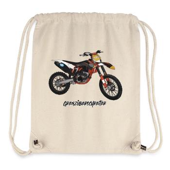 Motocross Bike // Illustration - Stanley/Stella Recycled Gym Bag - natural - Front