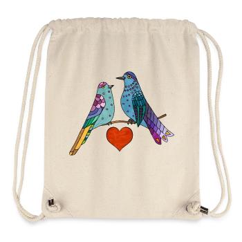 Bunte Vögel - Stanley/Stella recycelter Gym Bag - Naturweiß - Vorne