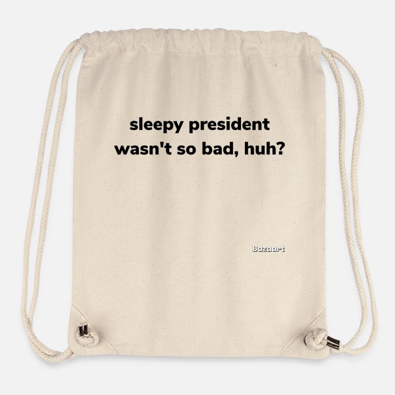 Schläfriges Schwarz 843 - Stanley/Stella recycelter Gym Bag - Naturweiß