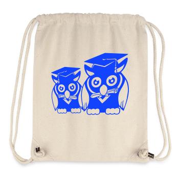 2 Eulen Schulabschluss College Abitur Student Team - Stanley/Stella recycelter Gym Bag - Naturweiß - Vorne