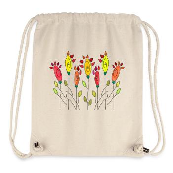 Flowers - Stanley/Stella Recycled Gym Bag - natural - Front