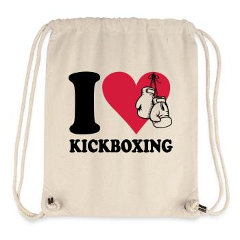 I love kickboxing - Stanley/Stella recycelter Gym Bag - Naturweiß - Vorne