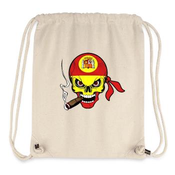 Spain Espagne skull - Stanley/Stella Recycled Gym Bag - natural - Front