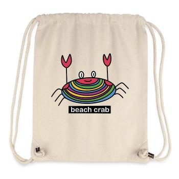 Crabe de plage / Crabe / Plage / Été / Vacances - Sac à cordon recyclé Stanley/Stella - blanc naturel - Devant