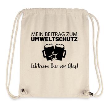 Mein Beitrag zum Umweltschutz - ich trenne Bier - Stanley/Stella recycelter Gym Bag - Naturweiß - Vorne