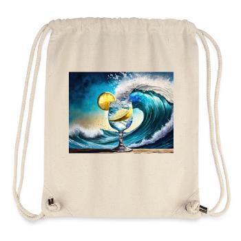 Nach mir die Ginflut Gin and Tonic monster wave - Stanley/Stella recycelter Gym Bag - Naturweiß - Vorne
