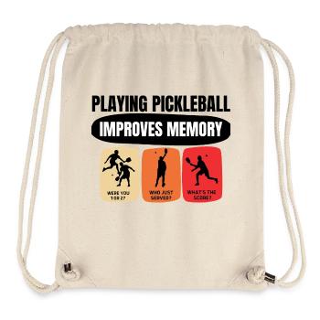 Playing Pickleball Improves Memory Funny - Stanley/Stella Recycled Gym Bag - natural - Front