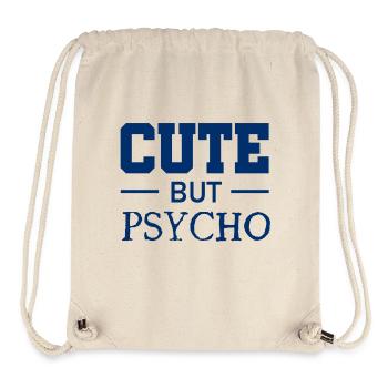Mignon mais psychopathe - Doux mais fou - Fou - Sac à cordon recyclé Stanley/Stella - blanc naturel - Devant